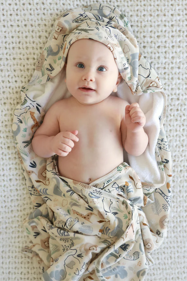 Baby Embroidered Bamboo Hooded Towels - Image 28
