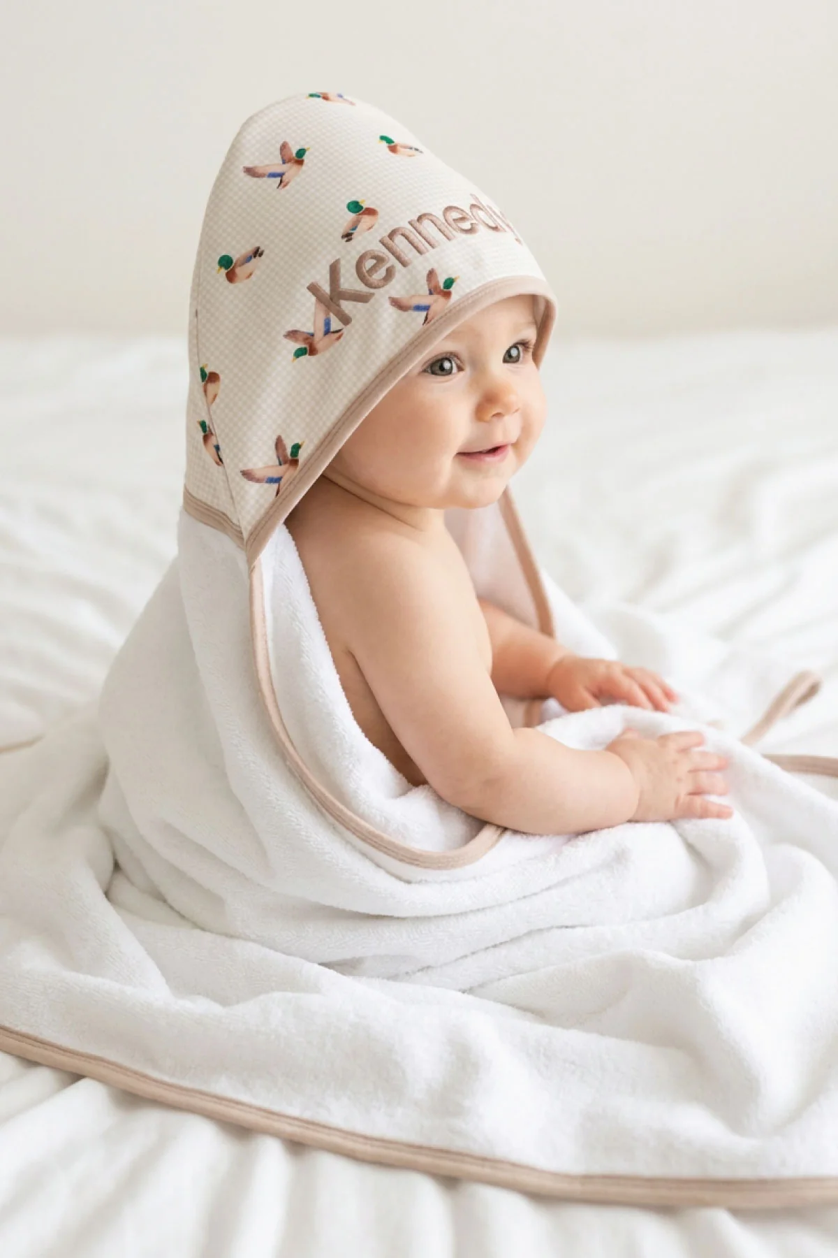 Kids Embroidered Bamboo Hooded Towels - Image 38