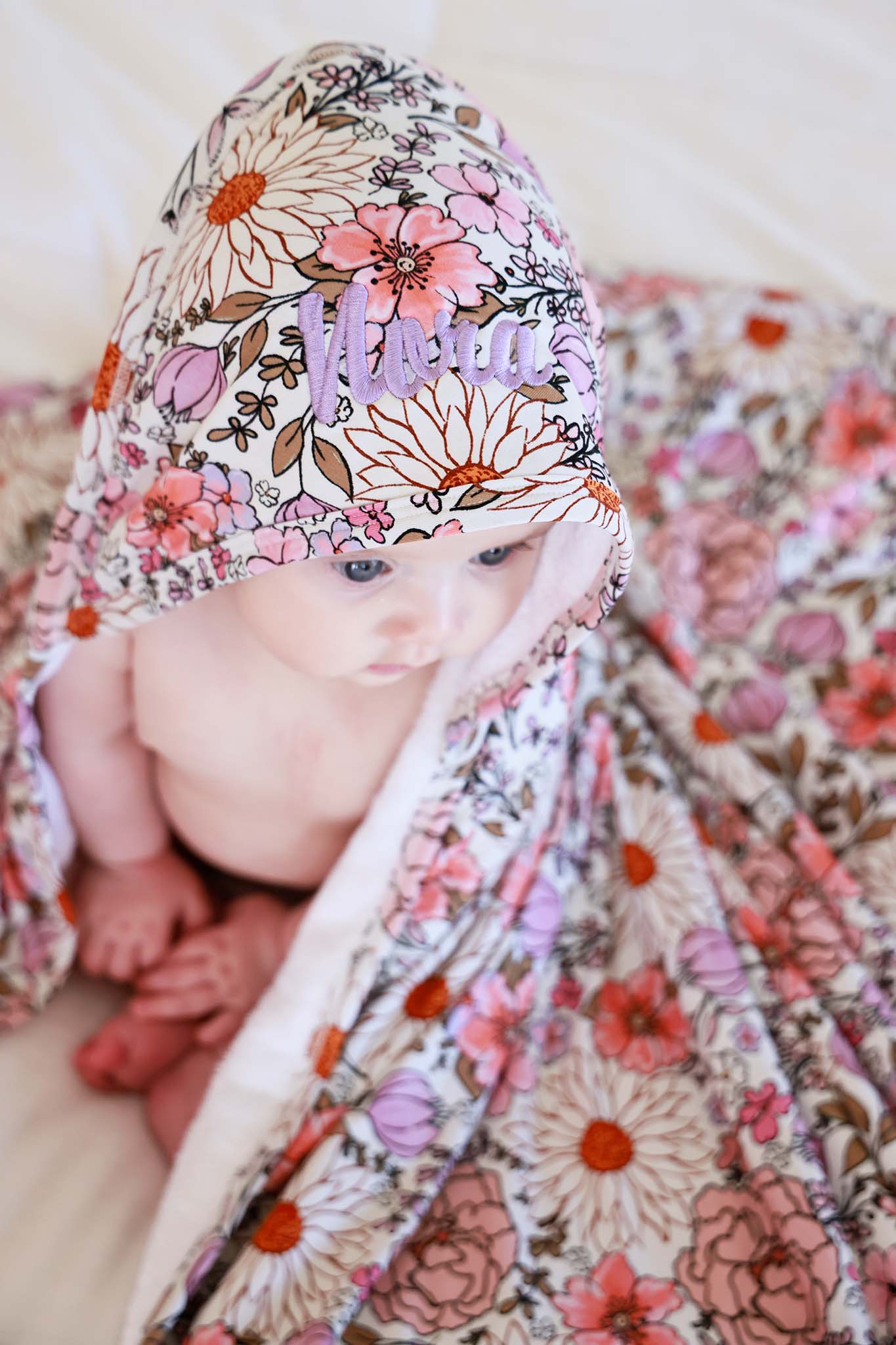 Baby Embroidered Bamboo Hooded Towels - Image 13