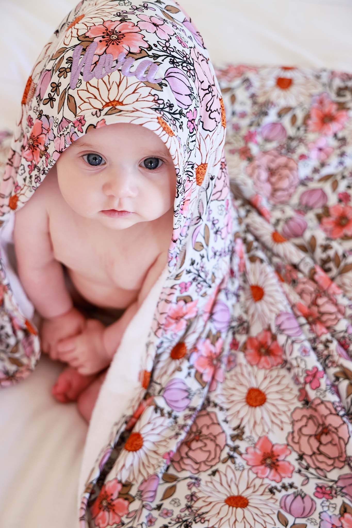 Baby Embroidered Bamboo Hooded Towels - Image 25