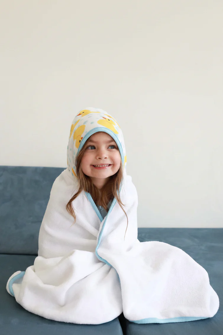 Kids Embroidered Bamboo Hooded Towels - Image 7