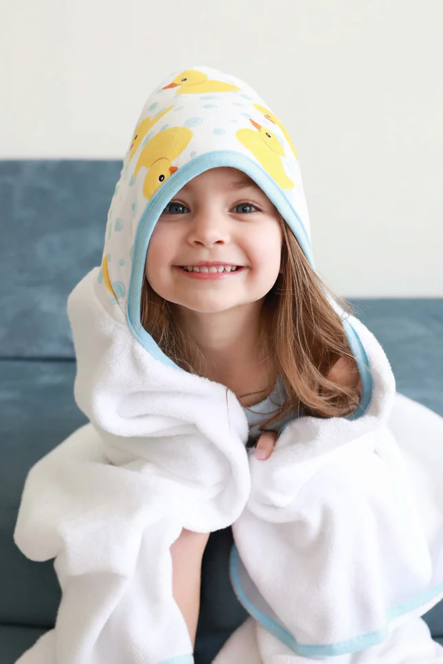 Kids Embroidered Bamboo Hooded Towels - Image 5