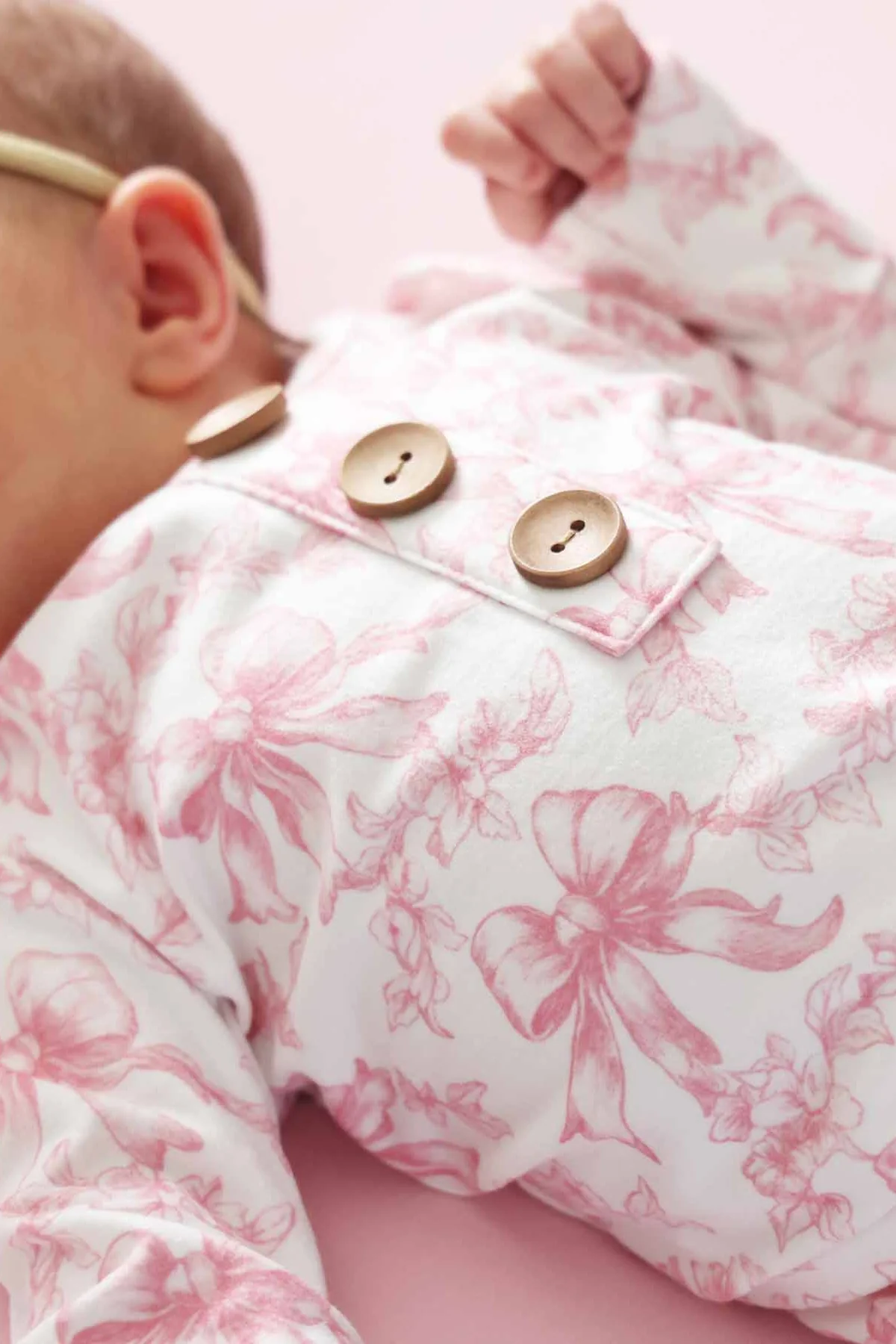 Fancy Frills Newborn Baby Knot Gown & Hat Set - Image 2