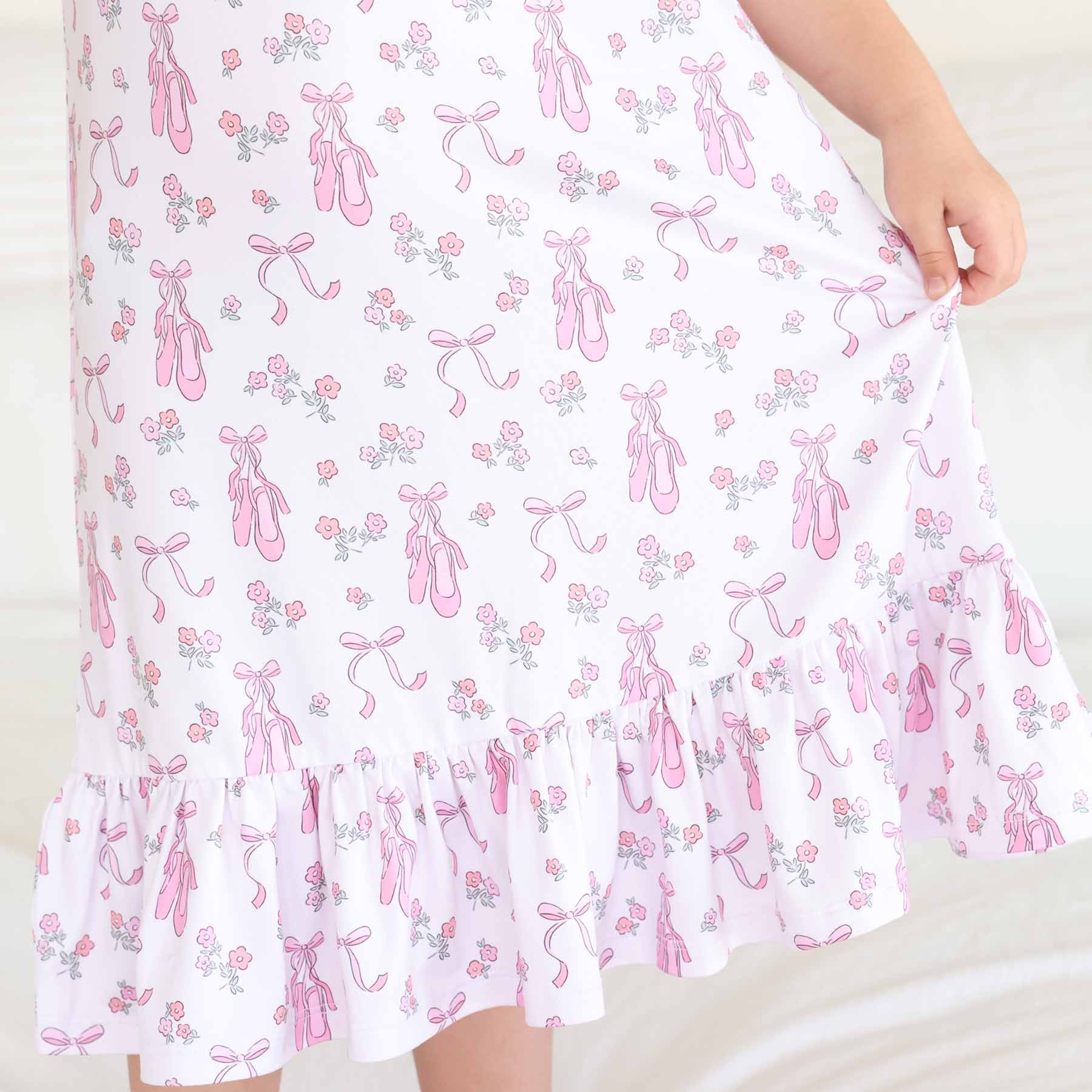 Girls' Full Length Ruffle Nightgown | Ballet Dreams - Image 11