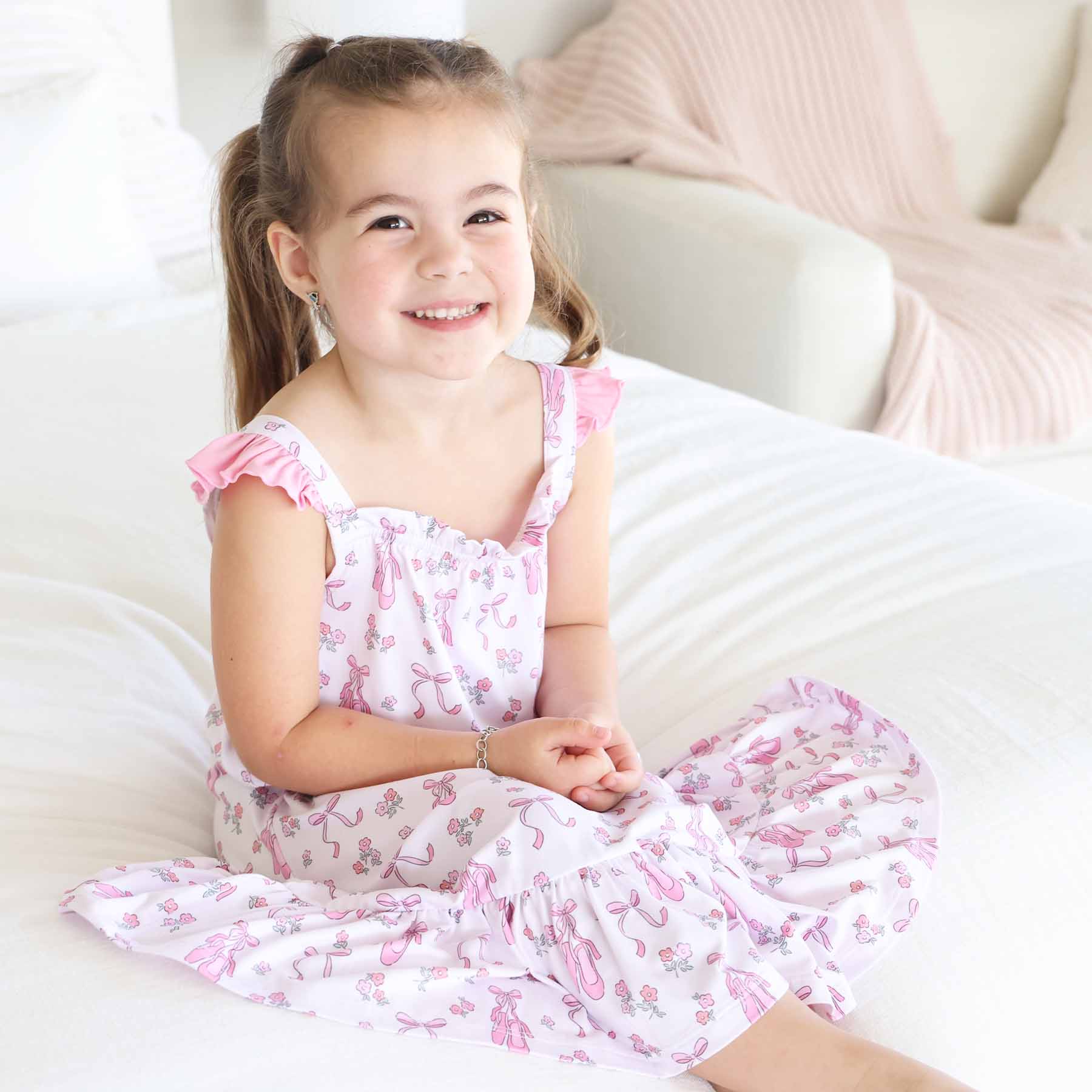 Girls' Full Length Ruffle Nightgown | Ballet Dreams - Image 12