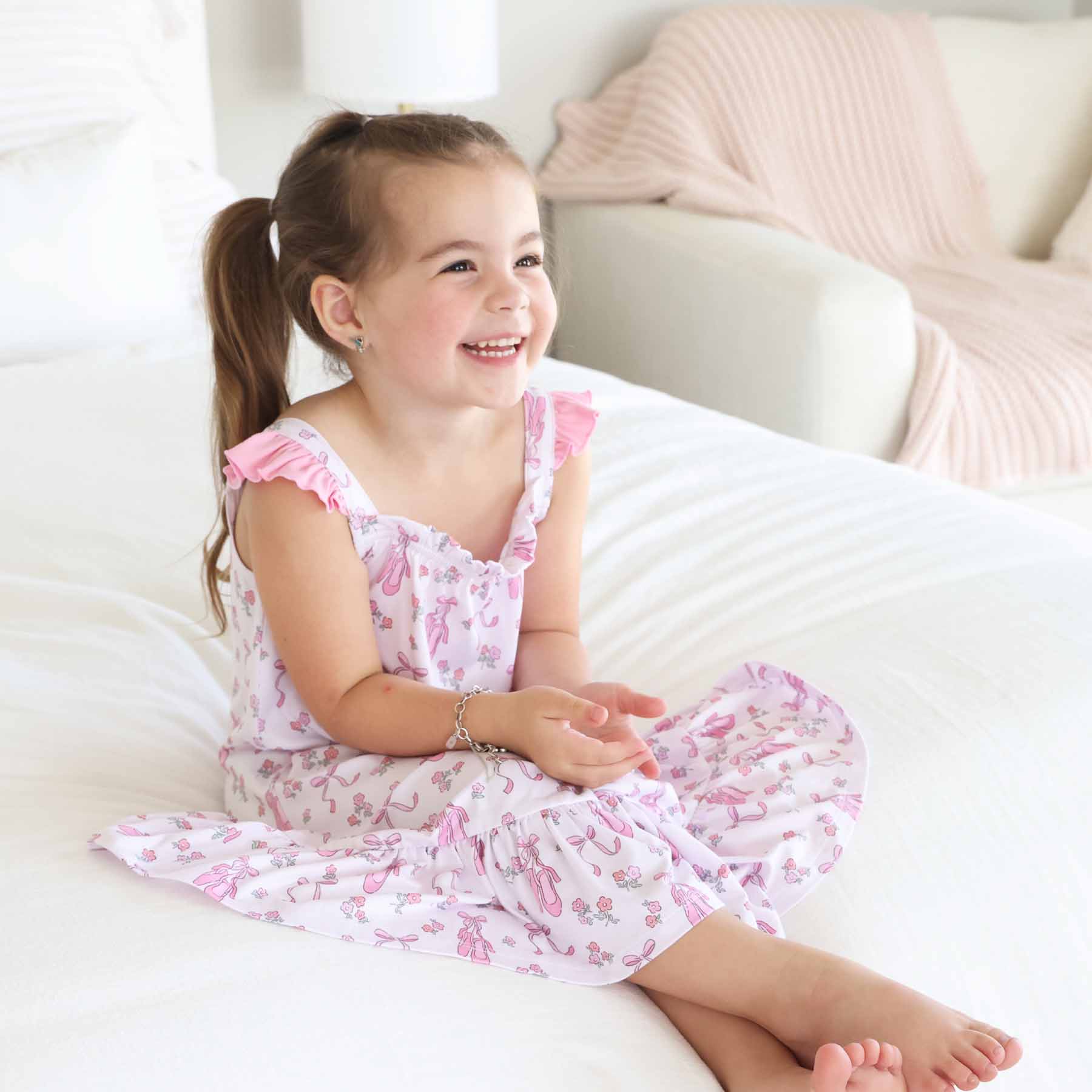 Girls' Full Length Ruffle Nightgown | Ballet Dreams - Image 14