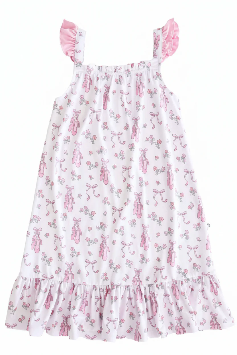 Girls' Full Length Ruffle Nightgown | Ballet Dreams - Image 2