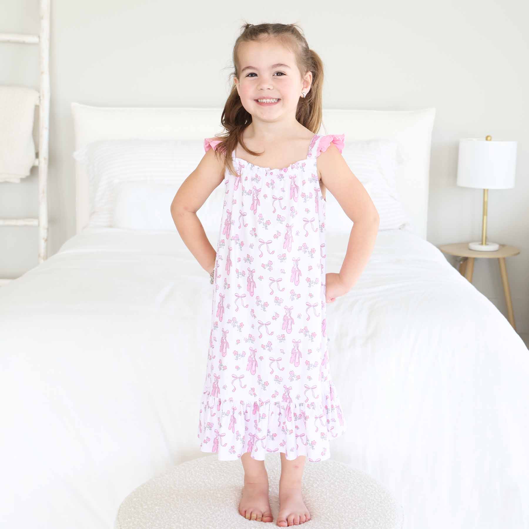Girls' Full Length Ruffle Nightgown | Ballet Dreams - Image 6