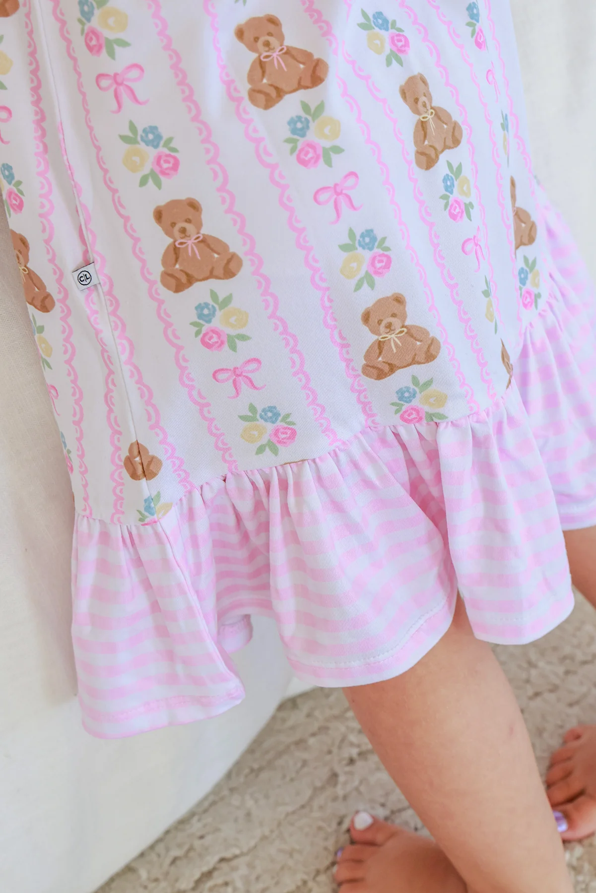 Girls' Full Length Ruffle Nightgown | Beary Lovely - Image 4