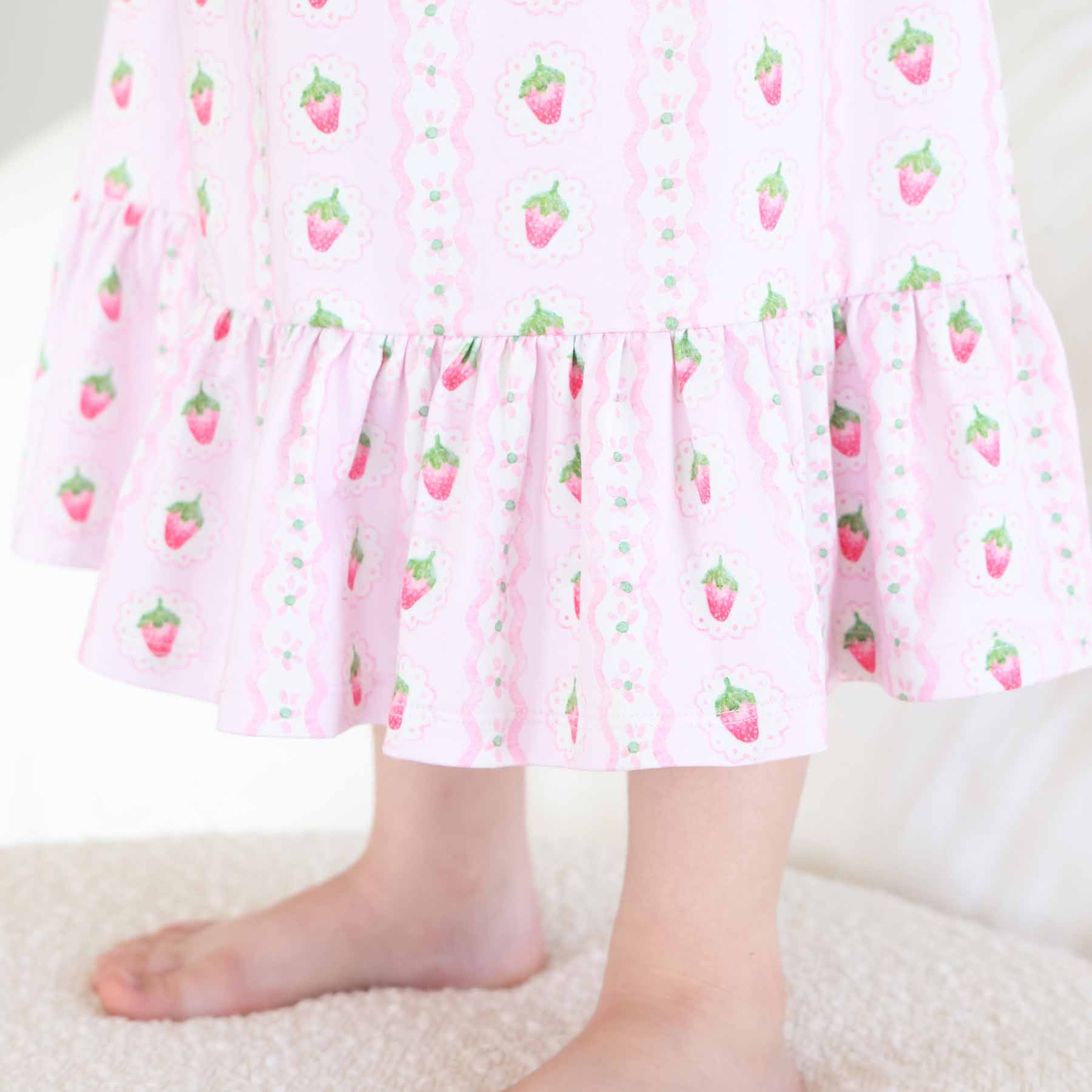 Girls' Full Length Ruffle Nightgown | Berry Sweet - Image 11