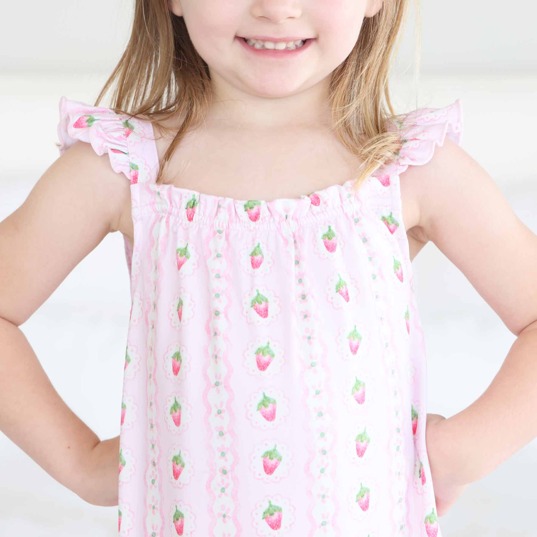 Girls' Full Length Ruffle Nightgown | Berry Sweet - Image 13