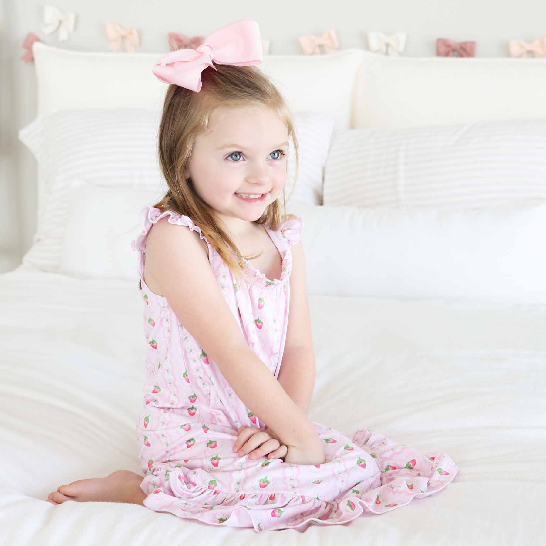 Girls' Full Length Ruffle Nightgown | Berry Sweet - Image 14