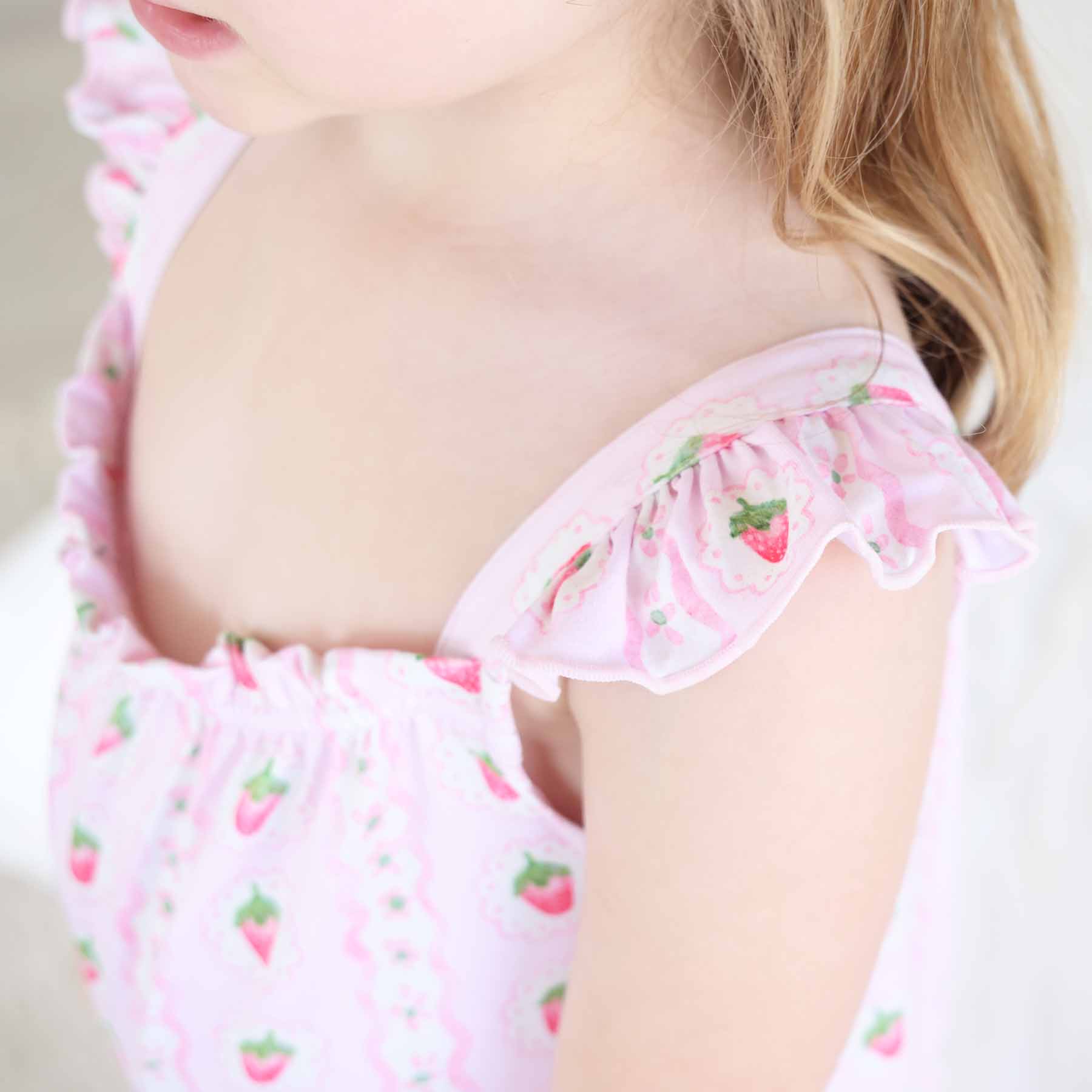 Girls' Full Length Ruffle Nightgown | Berry Sweet - Image 4