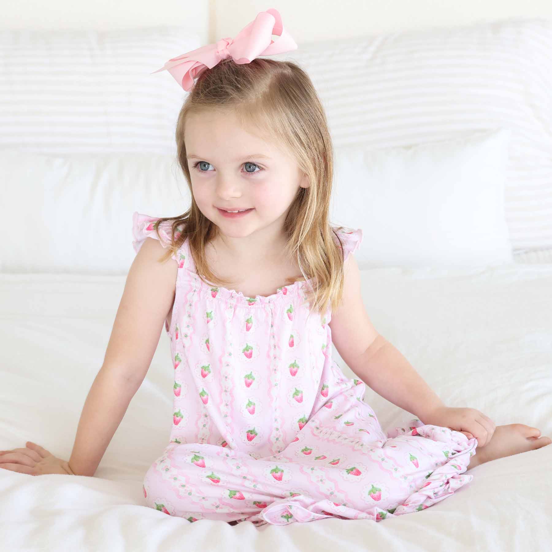 Girls' Full Length Ruffle Nightgown | Berry Sweet - Image 8