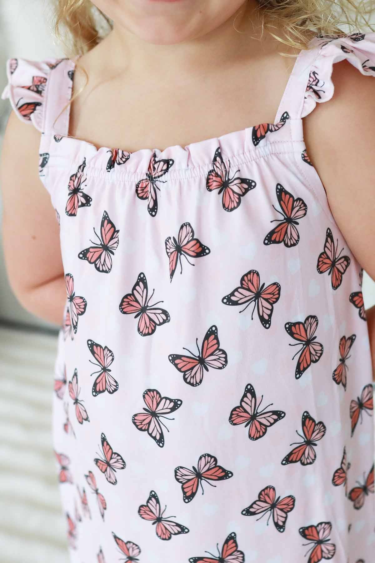 Girls' Full Length Ruffle Nightgown | Butterfly Dreams - Image 3