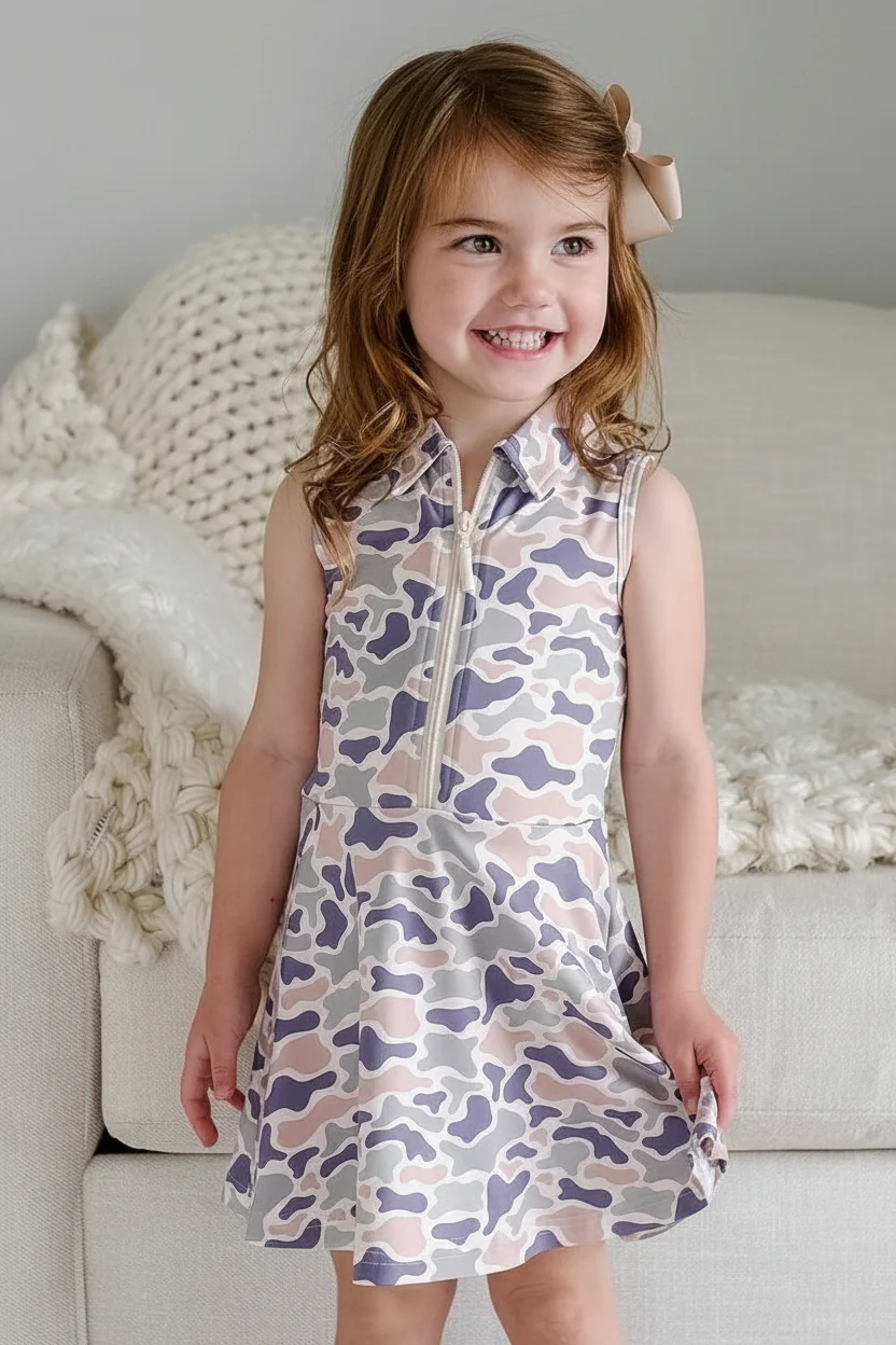Girls' Polo Dress | Camo Cutie - Image 9