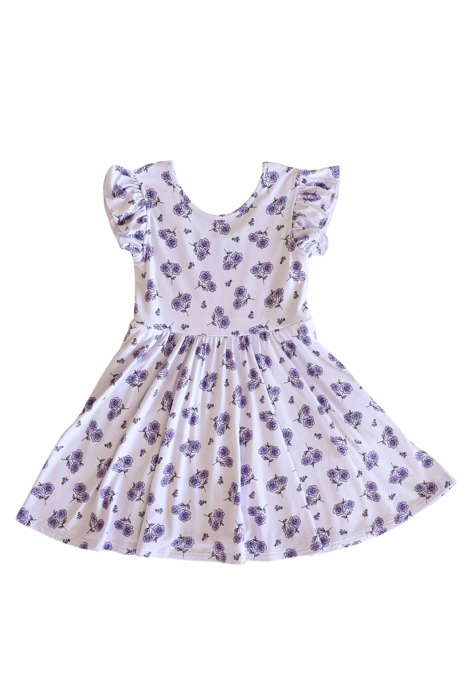Girls' Ruffle Twirl Dress | Amethyst Garden - Image 2