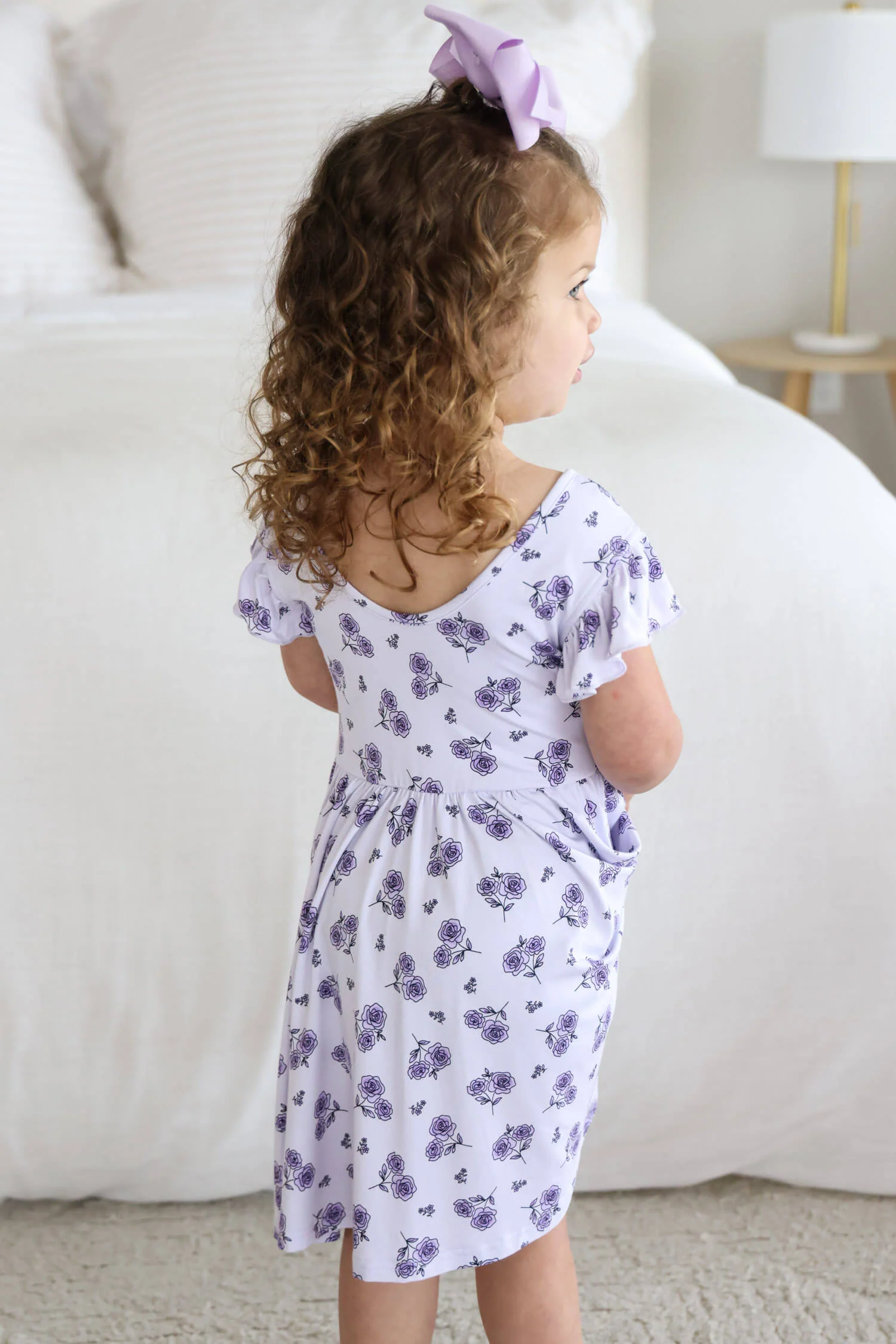 Girls' Ruffle Twirl Dress | Amethyst Garden - Image 5
