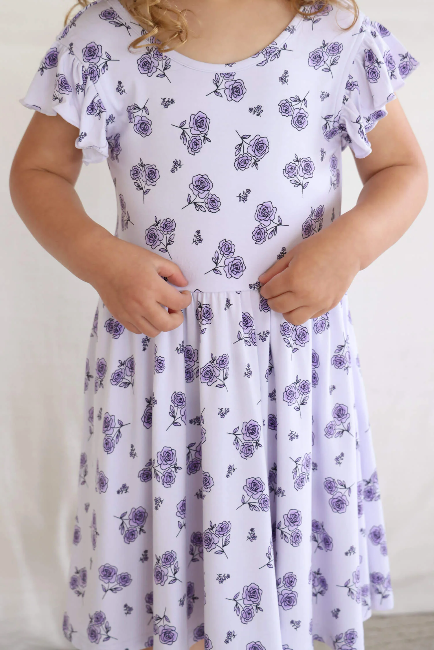 Girls' Ruffle Twirl Dress | Amethyst Garden - Image 6