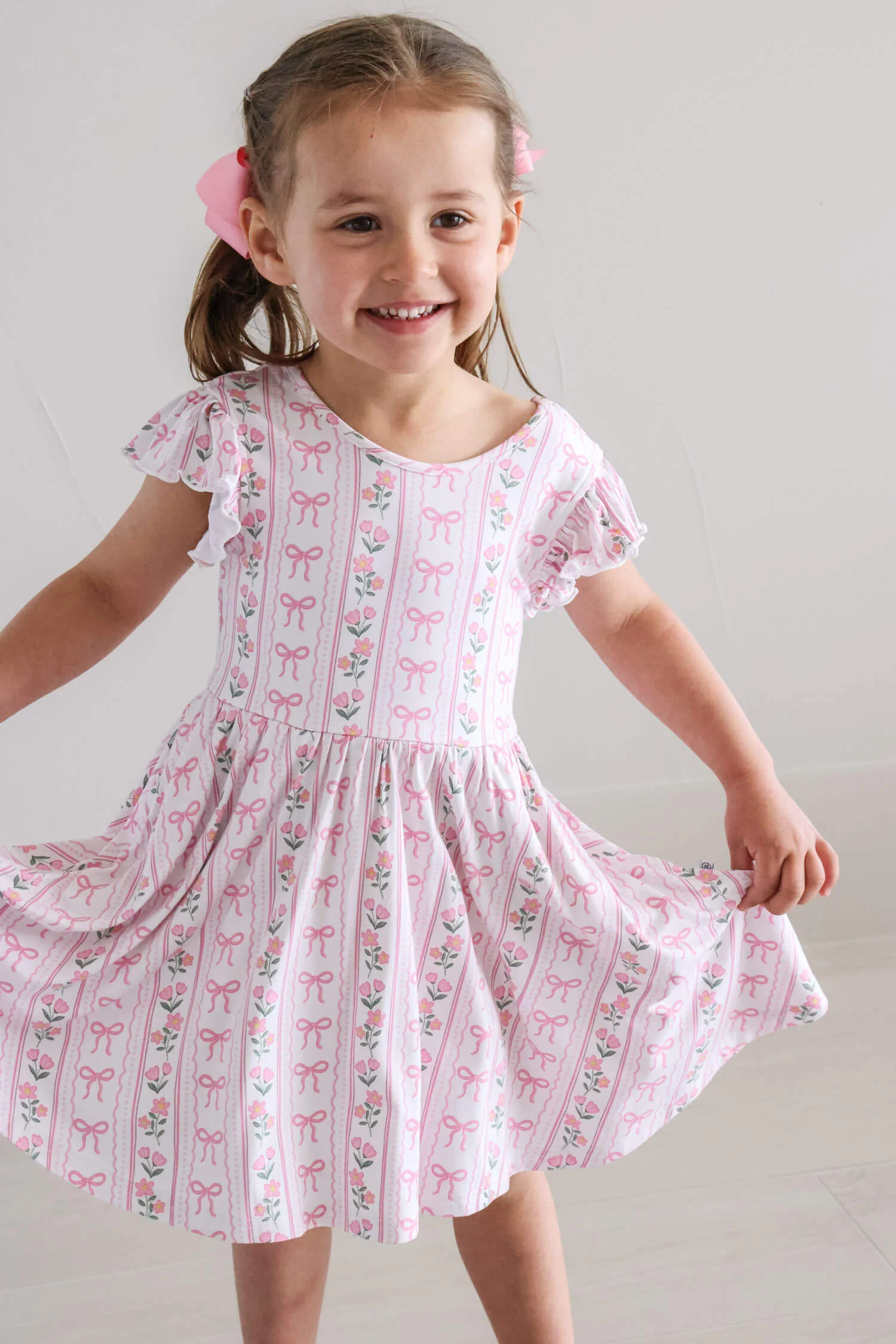 Girls' Ruffle Twirl Dress | Coquette Garden - Image 3