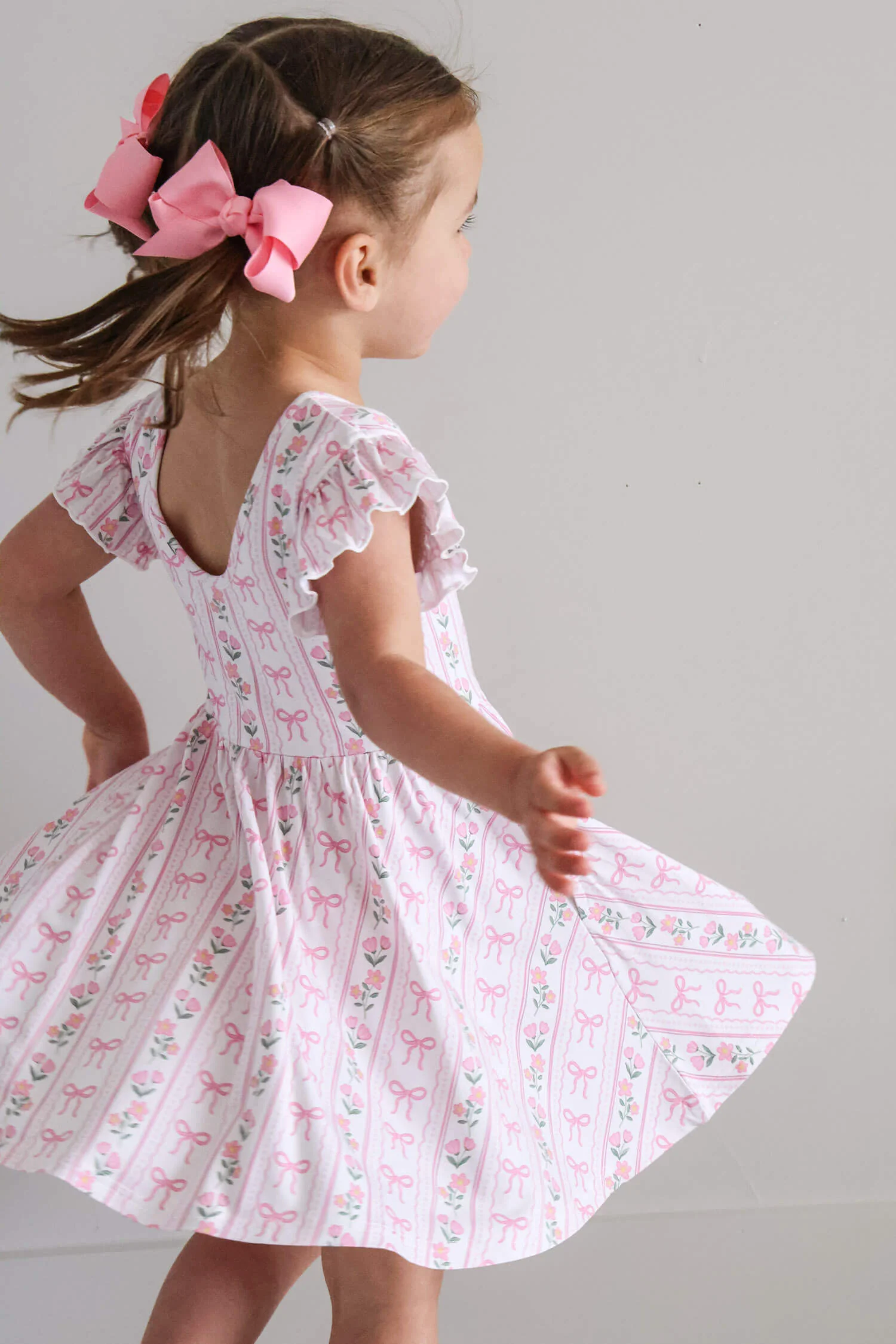 Girls' Ruffle Twirl Dress | Coquette Garden - Image 4