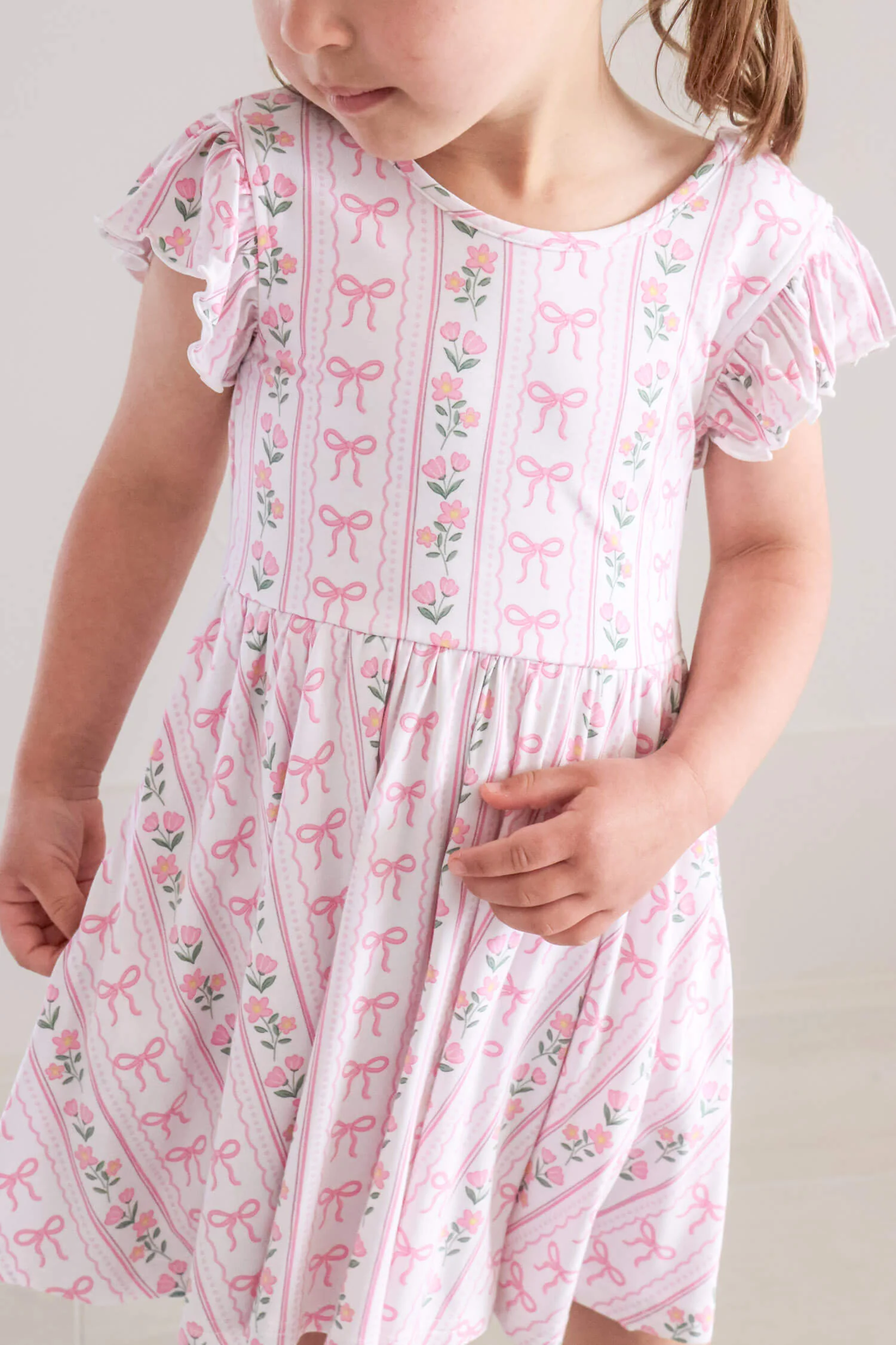 Girls' Ruffle Twirl Dress | Coquette Garden - Image 5
