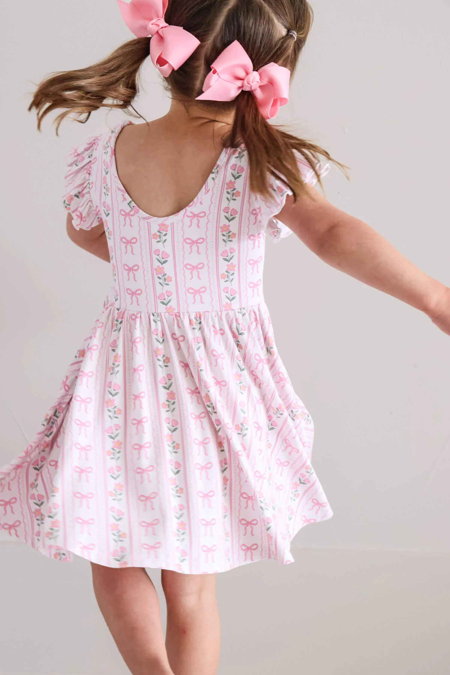 Girls' Ruffle Twirl Dress | Coquette Garden - Image 9