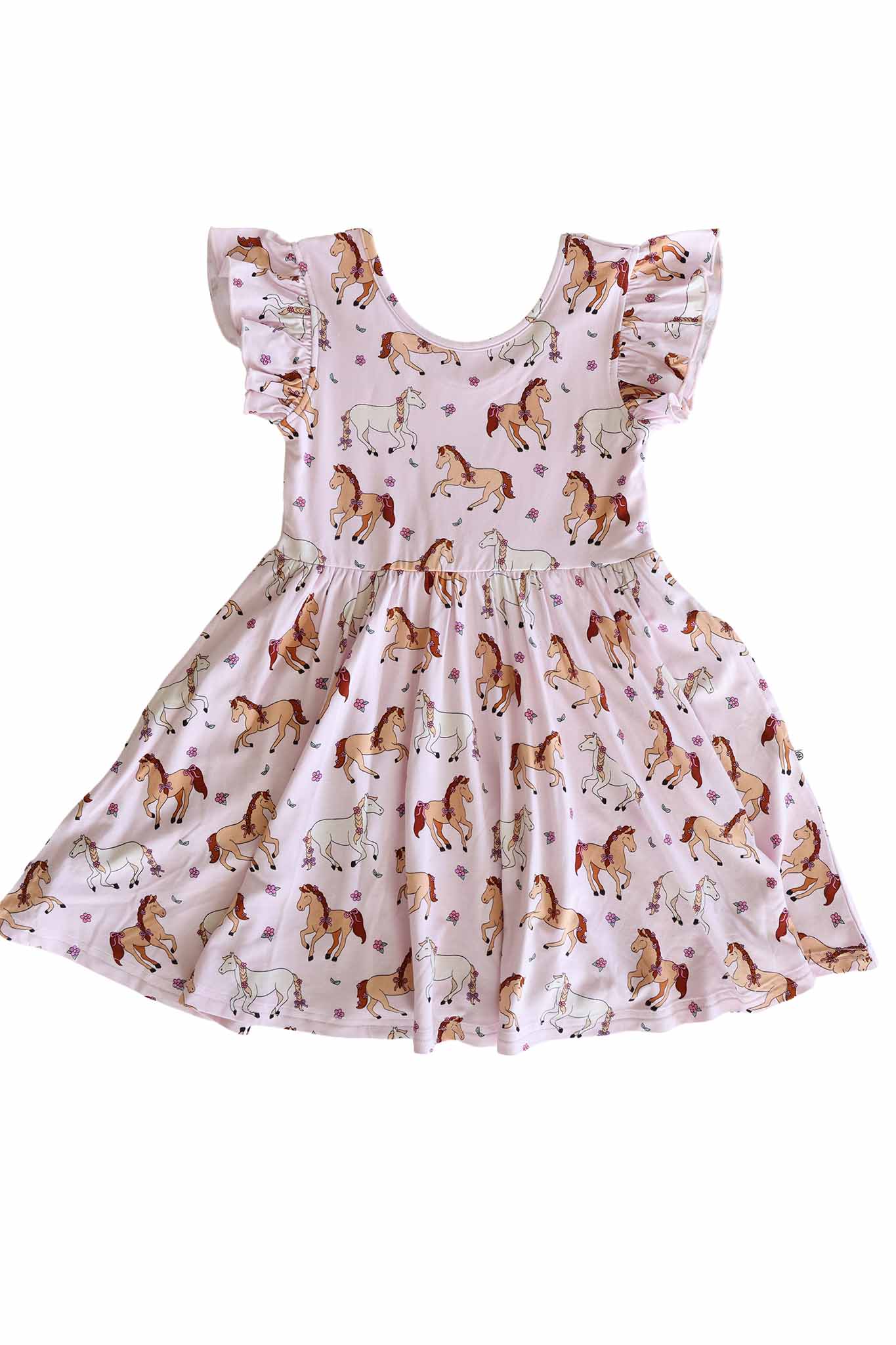 Girls' Ruffle Twirl Dress | Pony Club Pink - Image 2
