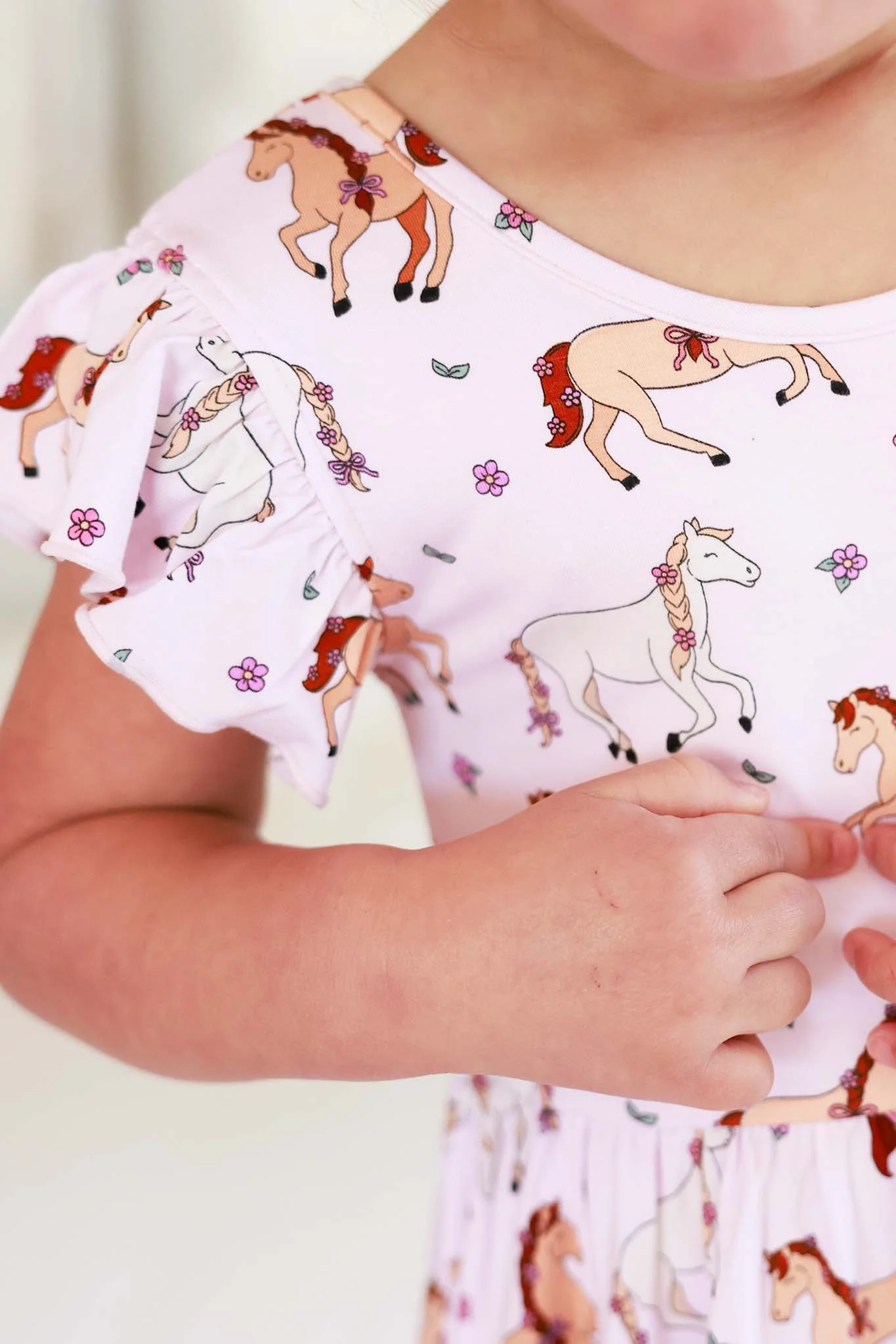 Girls' Ruffle Twirl Dress | Pony Club Pink - Image 3