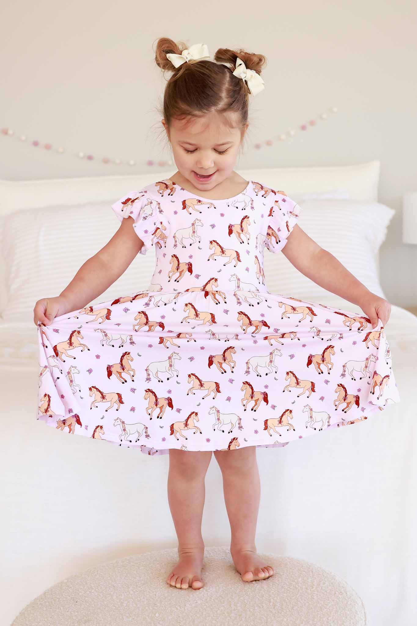 Girls' Ruffle Twirl Dress | Pony Club Pink - Image 5