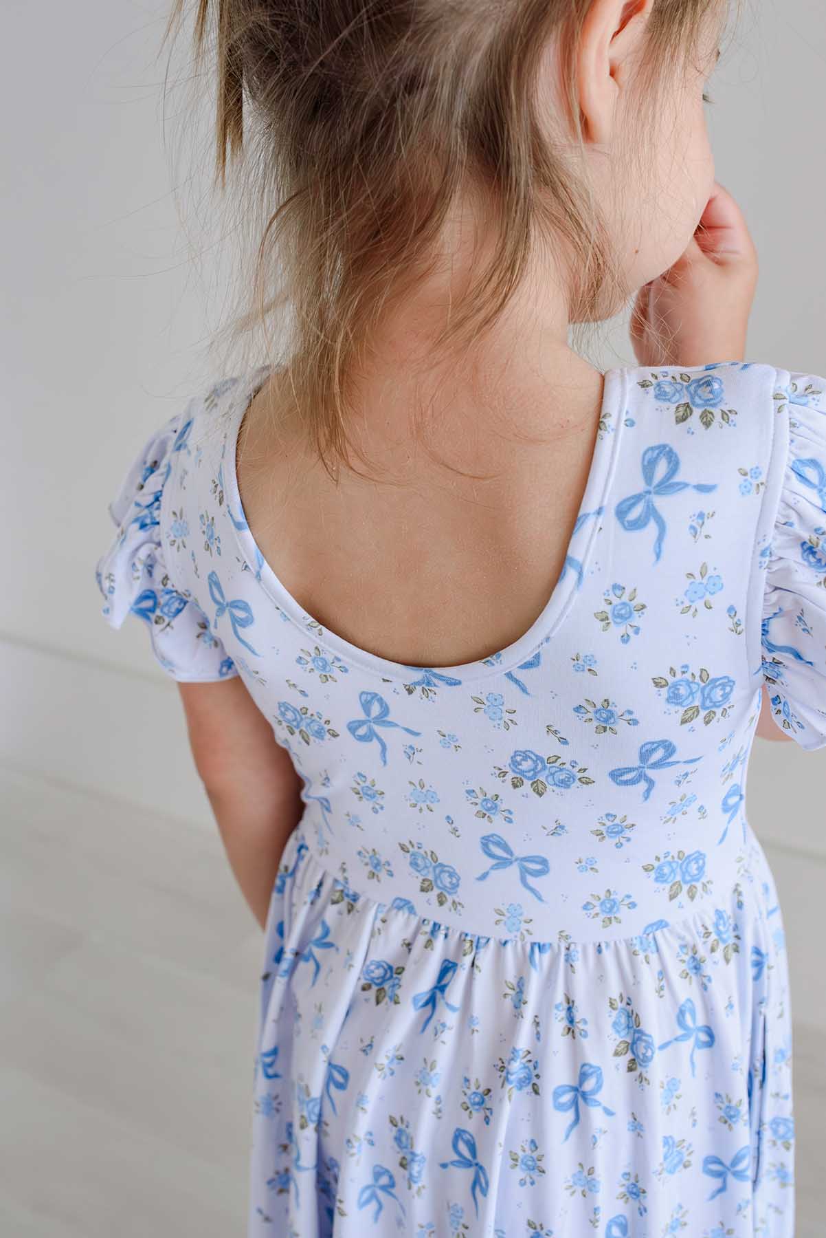 Girls' Ruffle Twirl Dress | Tied In Blooms - Image 4