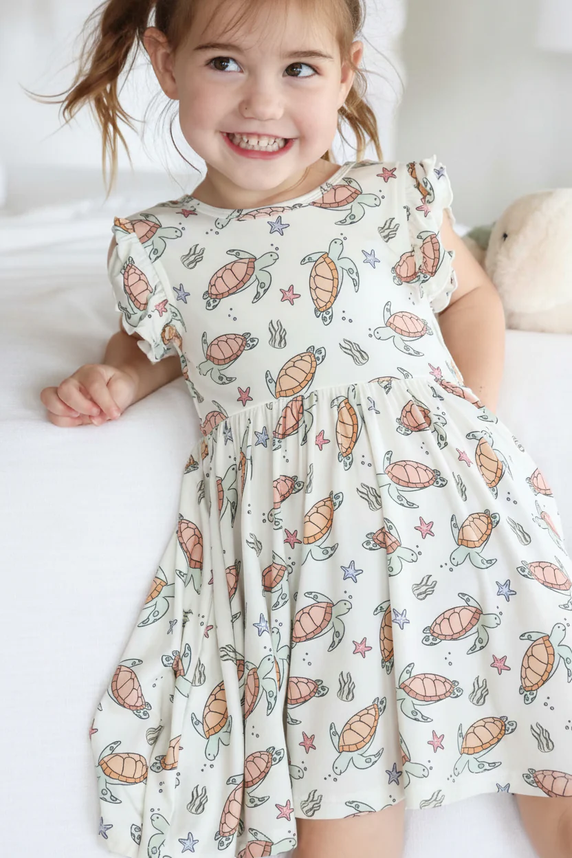 Girls' Ruffle Twirl Dress | Turtley Rad