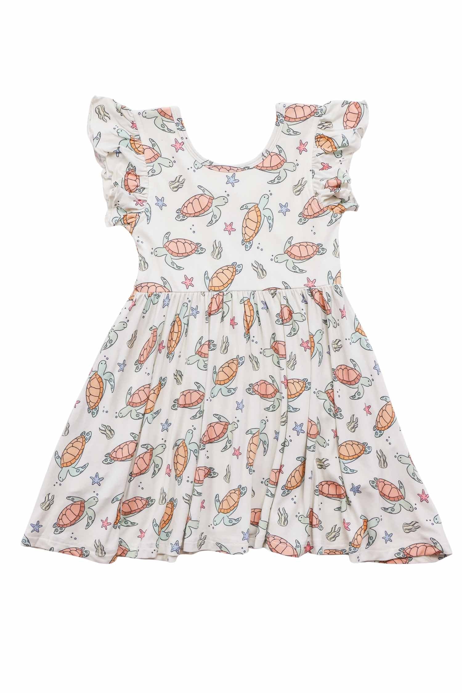 Girls' Ruffle Twirl Dress | Turtley Rad - Image 2