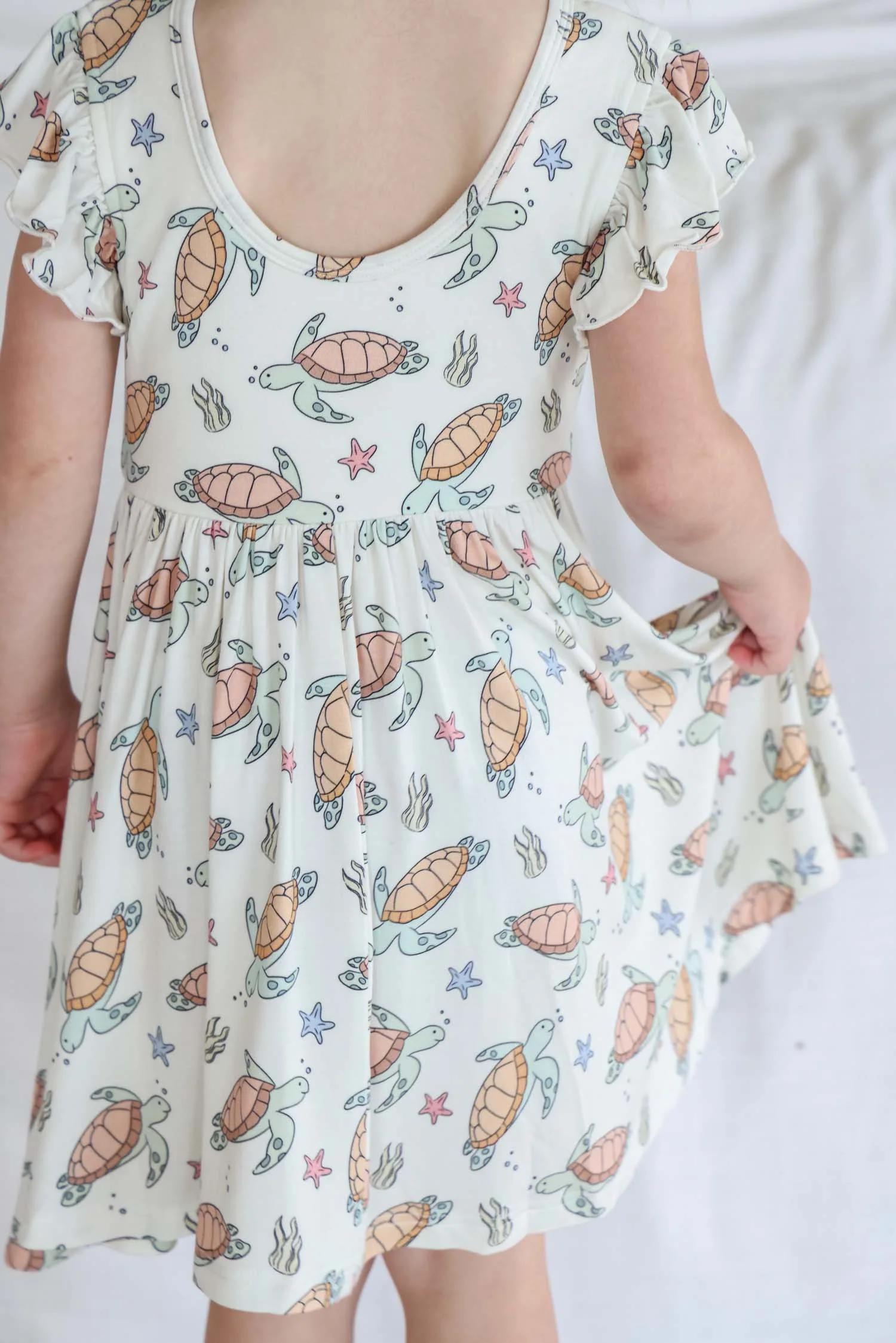Girls' Ruffle Twirl Dress | Turtley Rad - Image 3