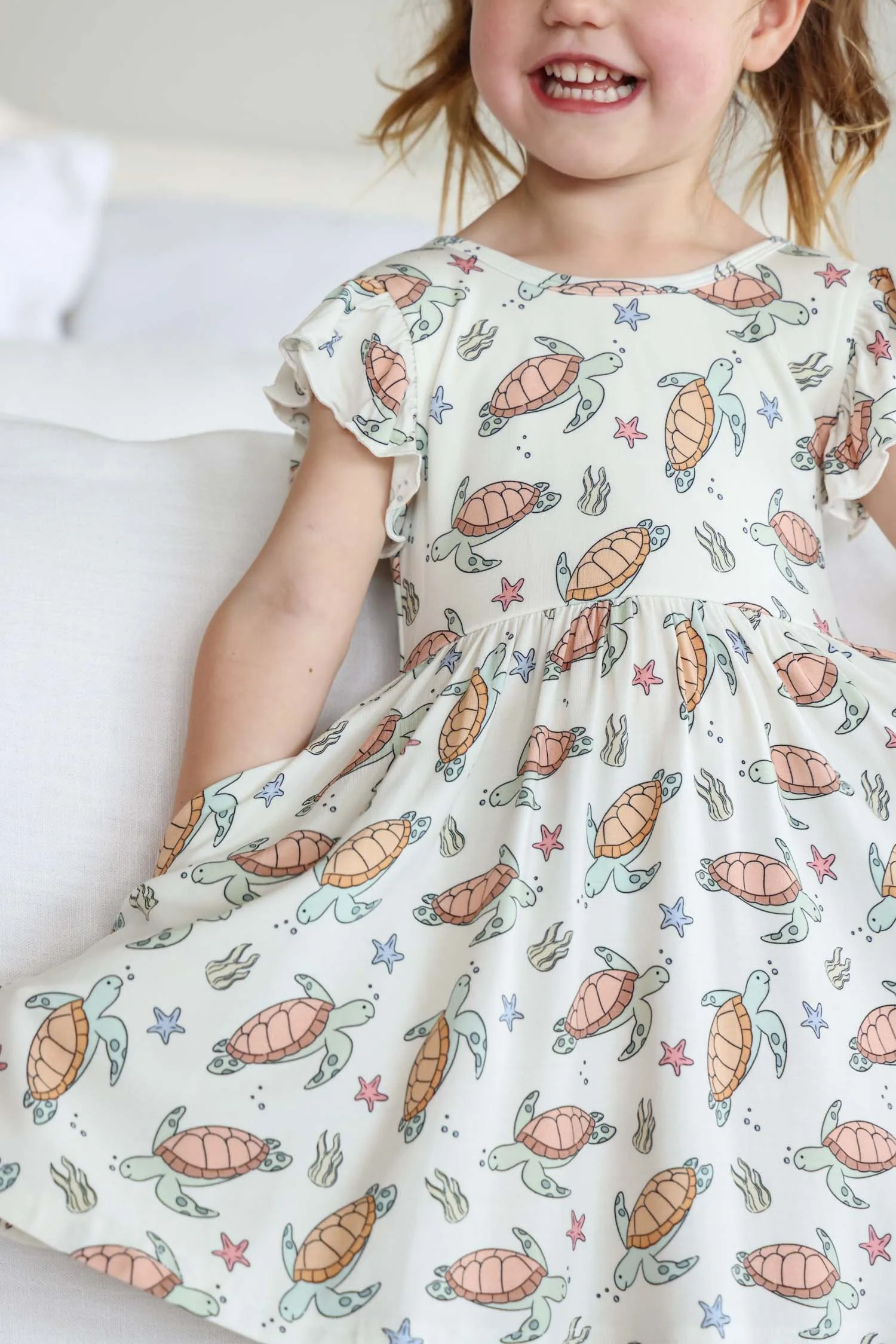 Girls' Ruffle Twirl Dress | Turtley Rad - Image 5