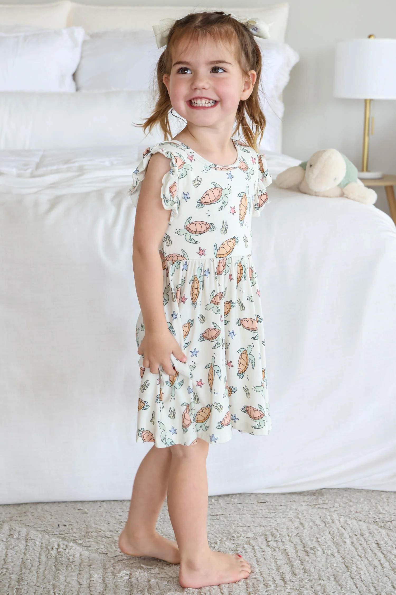 Girls' Ruffle Twirl Dress | Turtley Rad - Image 6