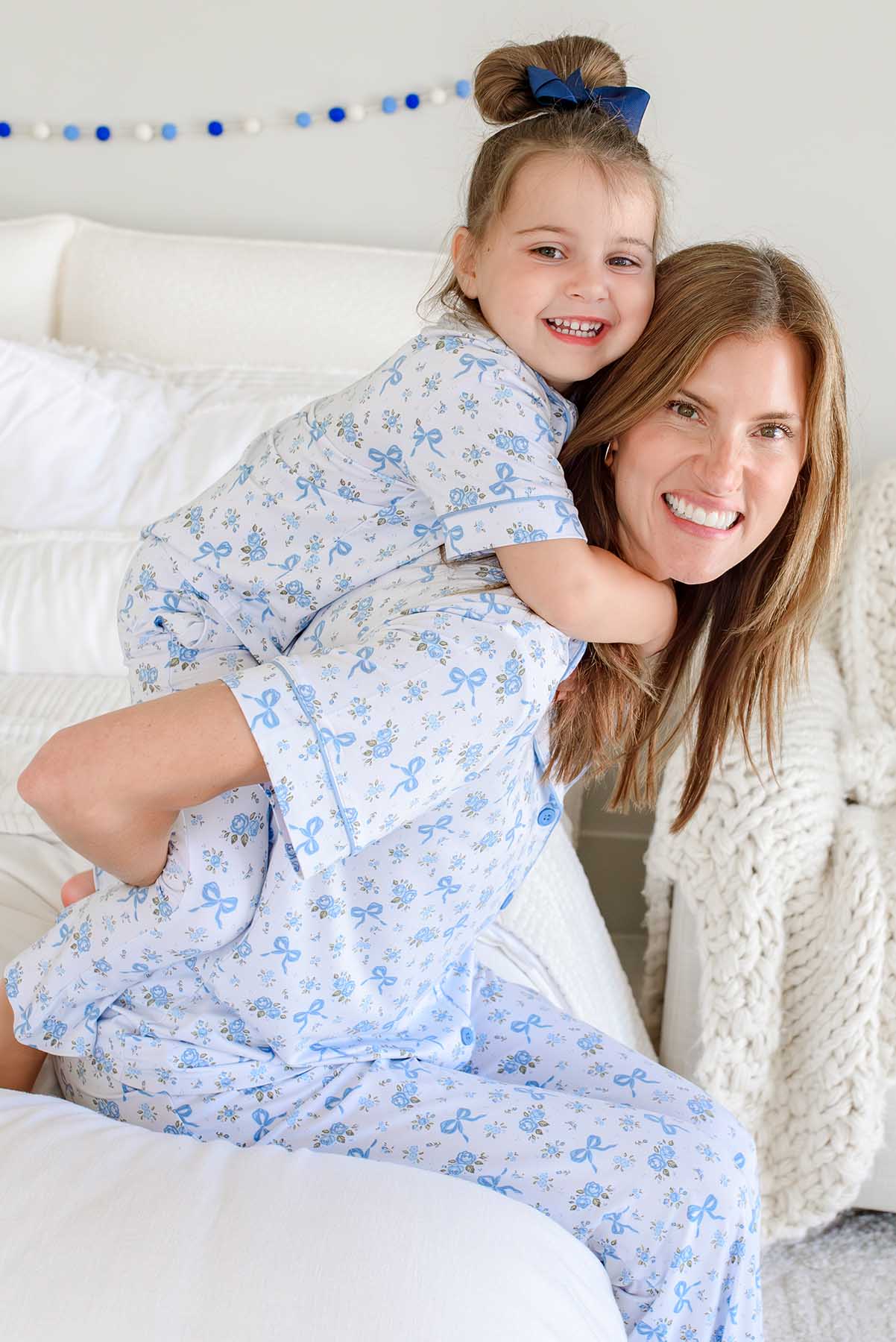 Girls' Two-Piece Bamboo Flare Lounge Set | Tied In Blooms - Image 11