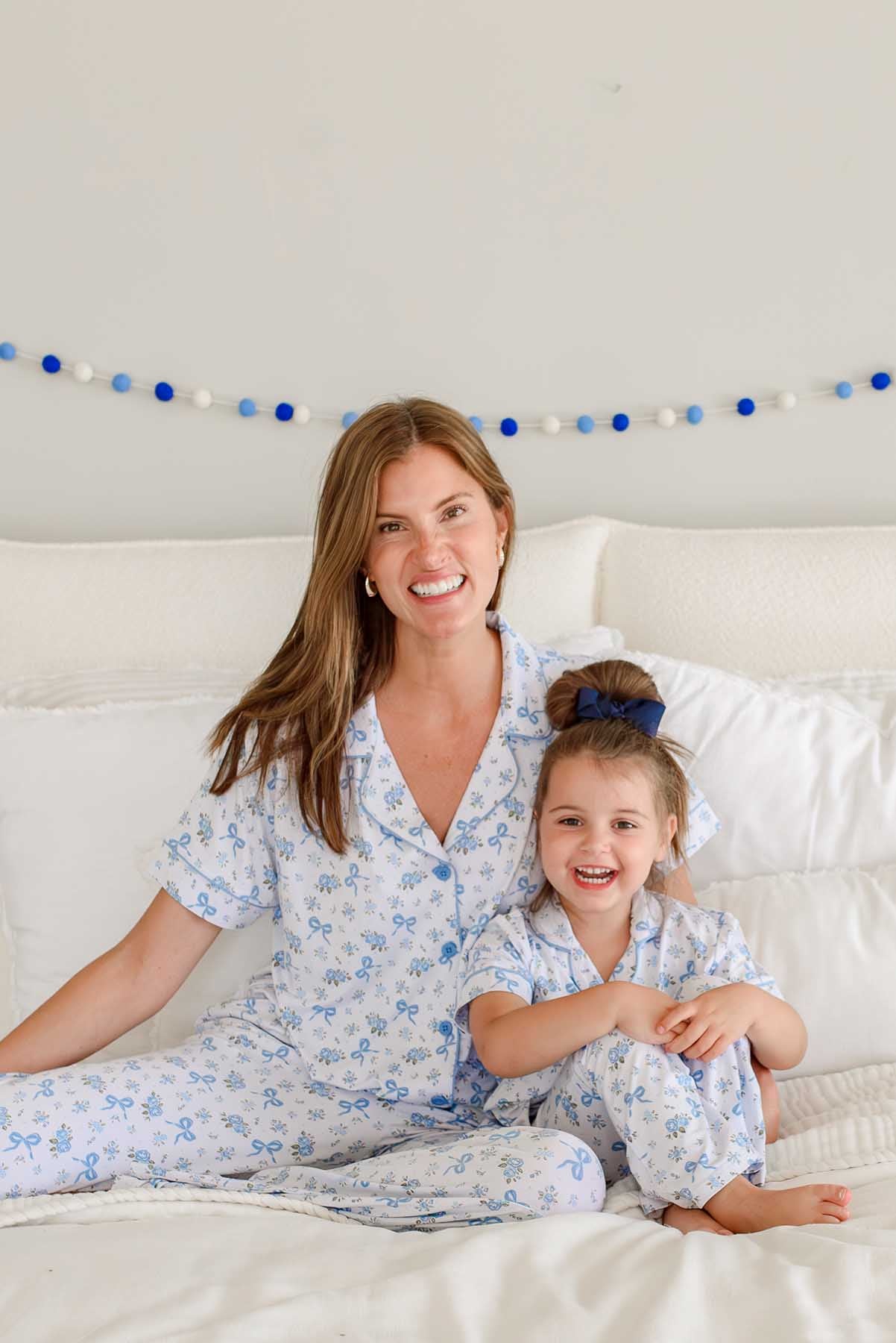 Girls' Two-Piece Bamboo Flare Lounge Set | Tied In Blooms - Image 12