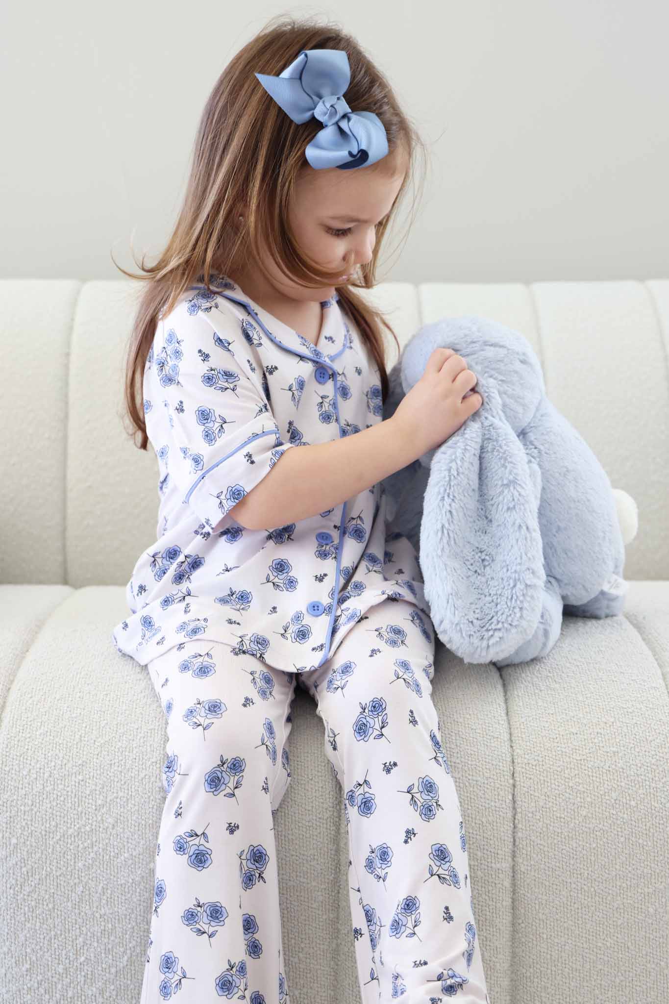 Girl's Two Piece Flare Lounge Set | Sapphire Garden - Image 9