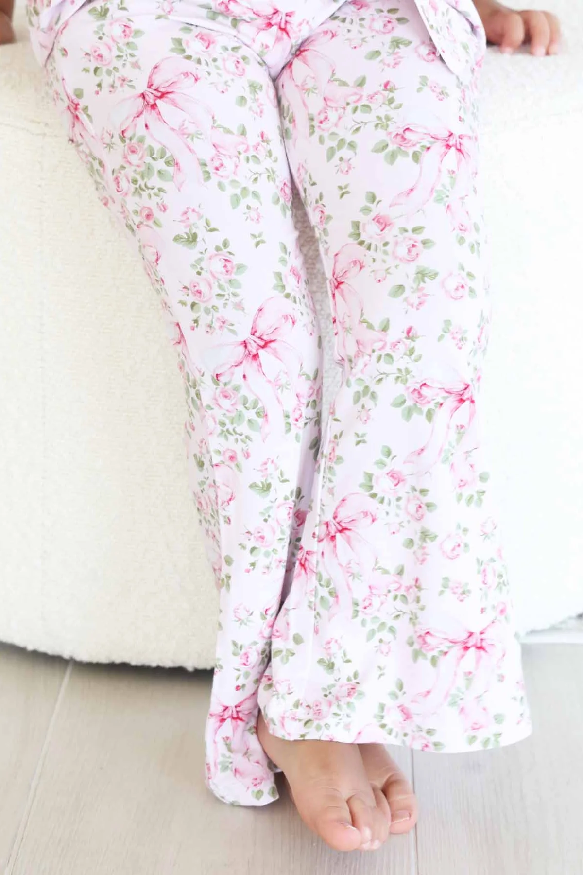 Girl's Two Piece Flare Lounge Set | Bows in Bloom - Image 6