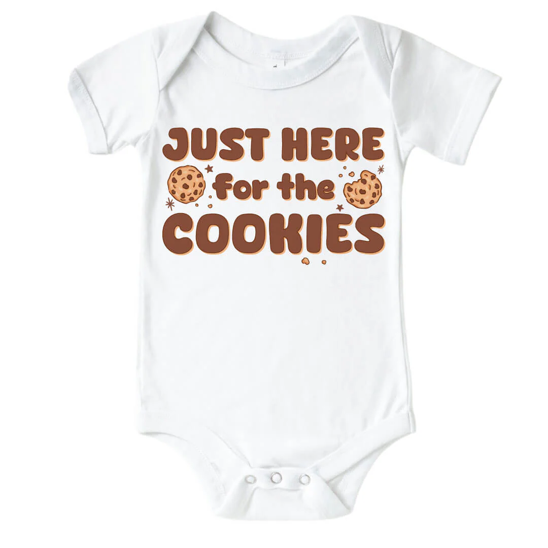 Here For The Cookies Graphic Bodysuit & Kids Tee | White - Image 2