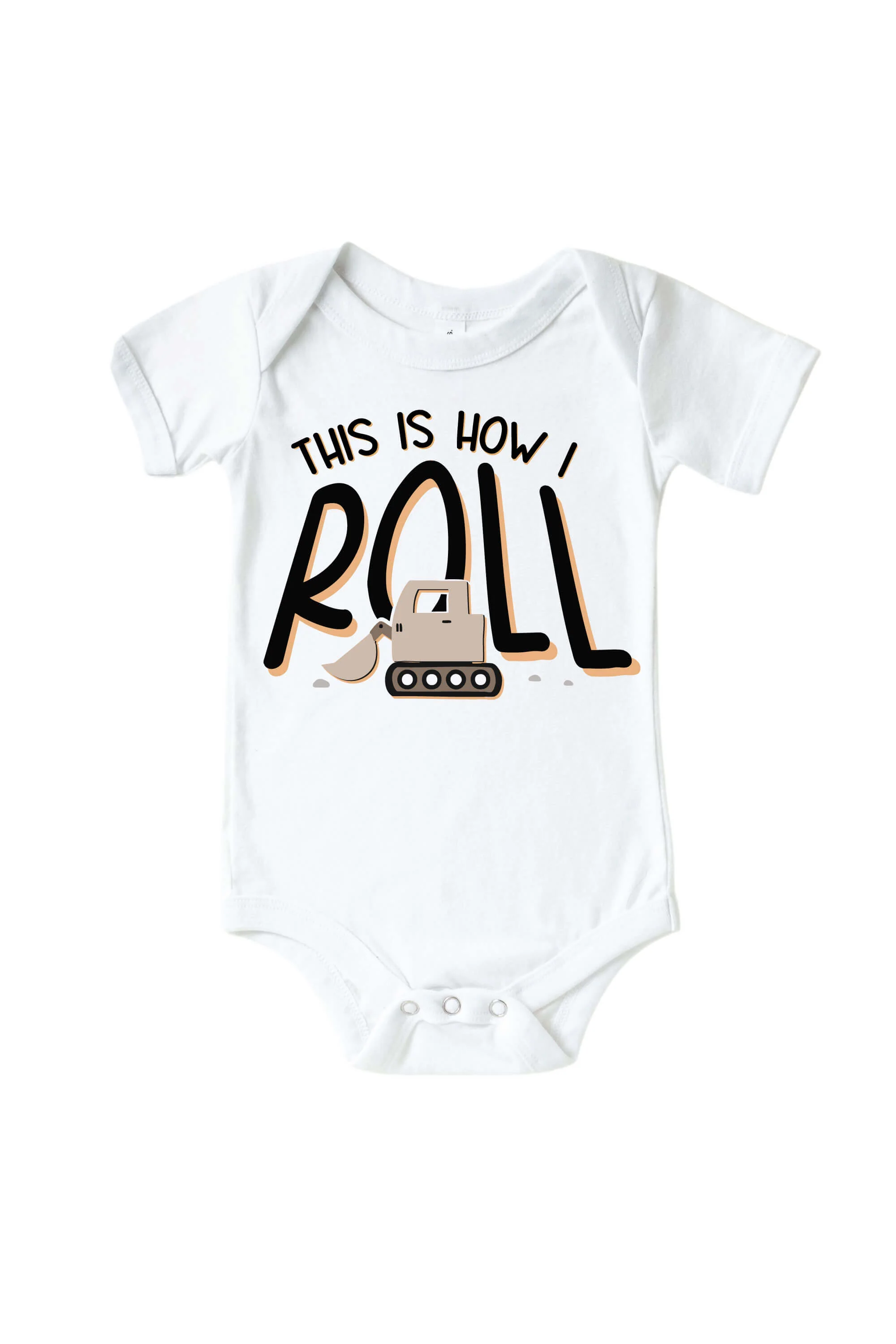 How I Roll Graphic Bodysuit & Kids Tee | White - Image 2