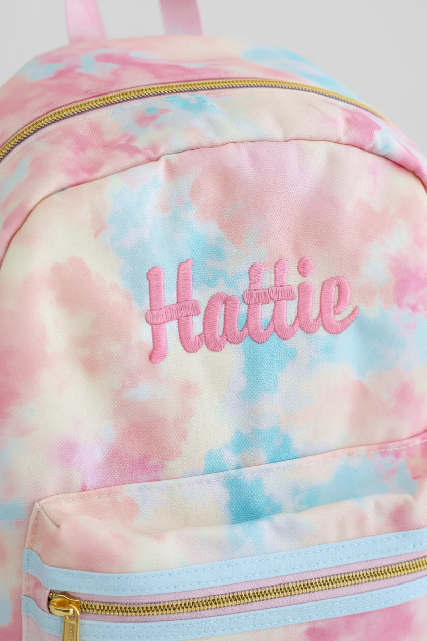 Kids Embroidered Ruffle Backpack | Candy Clouds - Image 4