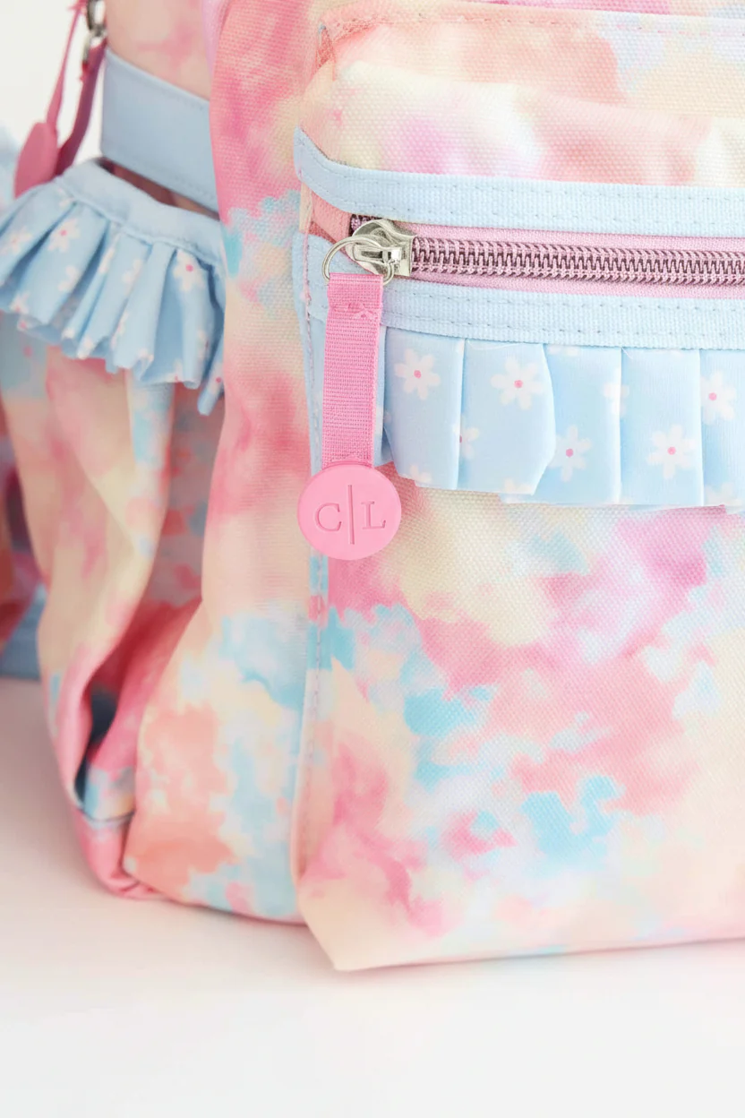 Kids Embroidered Ruffle Backpack | Candy Clouds - Image 6