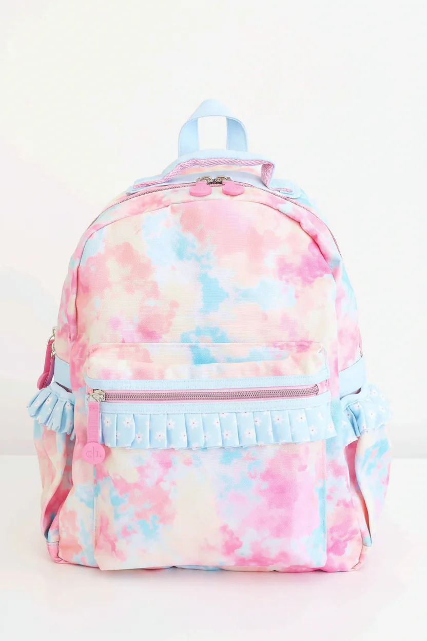 Kids Embroidered Ruffle Backpack | Candy Clouds - Image 7