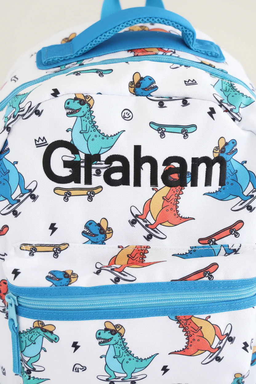Kids Embroidered Backpack | Totally T-Rex - Image 6
