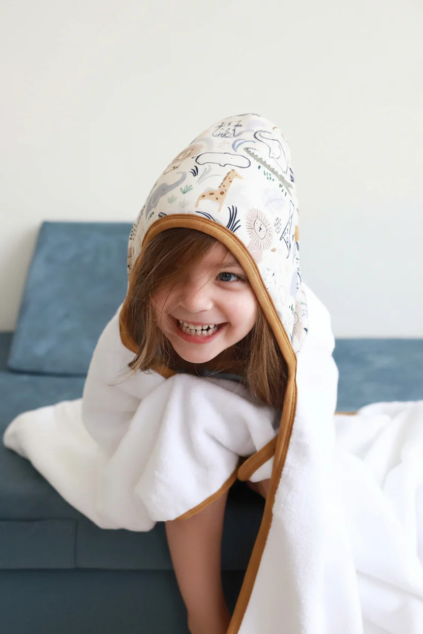 Kids Embroidered Bamboo Hooded Towels - Image 18