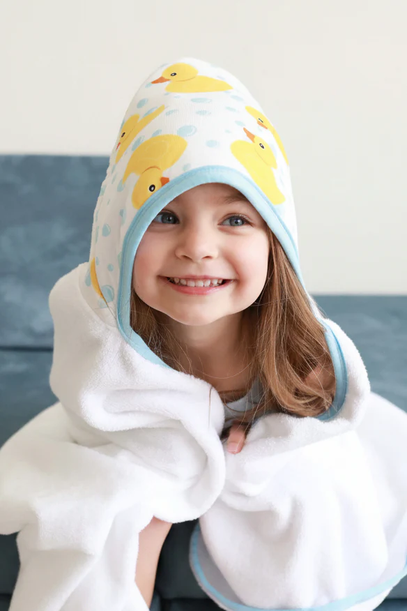 Kids Embroidered Bamboo Hooded Towels - Image 8