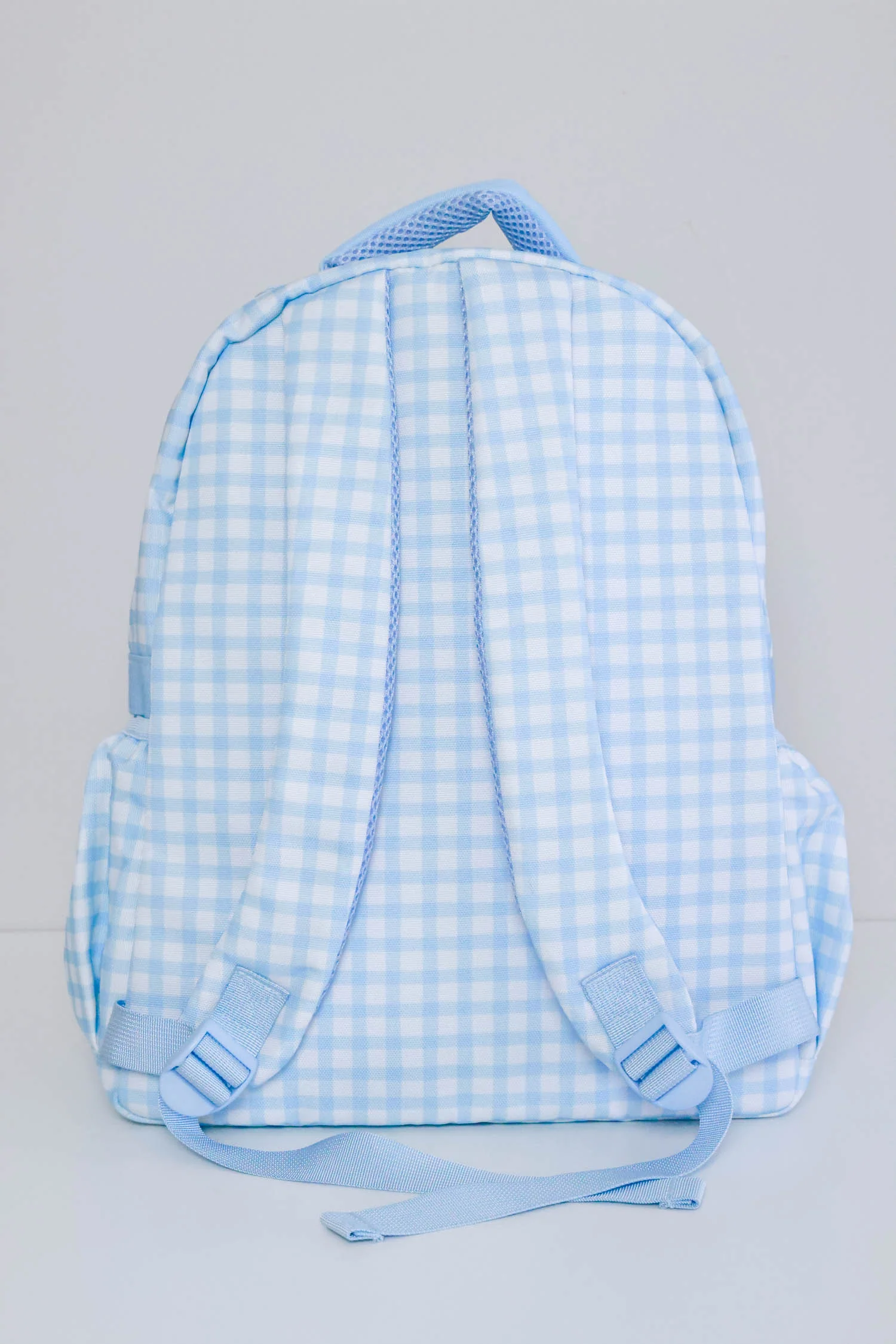 Kids Embroidered Backpack | Blue Gingham - Image 11
