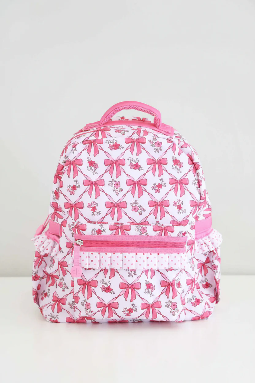 Kids Embroidered Ruffle Backpack | Bow Besties - Image 14